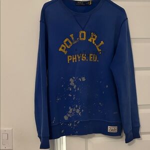 Polo by Ralph Lauren Blue and Yellow Crewneck Sweater